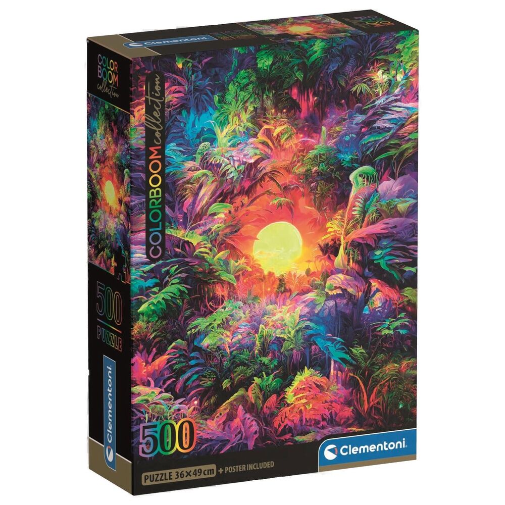 Color Boom Psychedelic Jungle Sunrise pussel 500 bitar