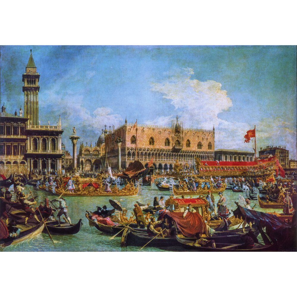 Museum Canaletto: Återkomsten av Bucentauren vid Molo på Kristi Himmelsfärds dag pussel 1000 bitar