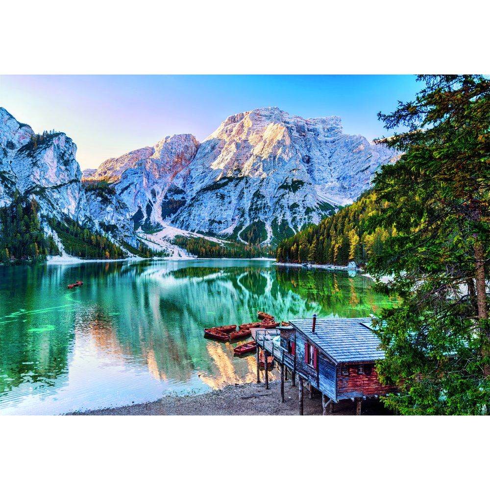 Högkvalitativ Emerald Lake Braies pussel 1000 bitar