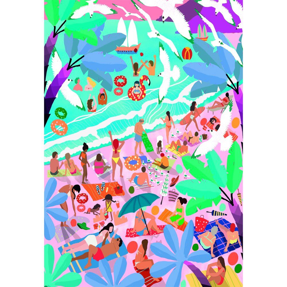 Högkvalitativ pussel för söndagar på stranden 1000 bitar