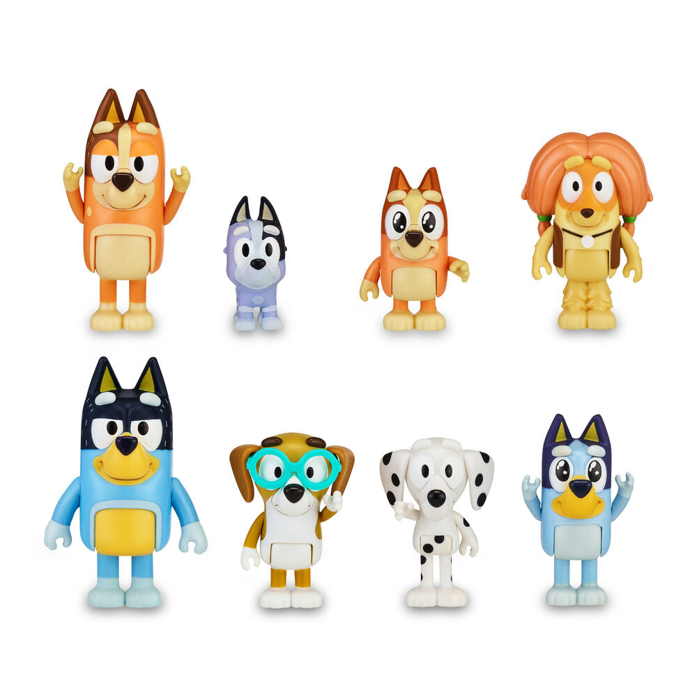 Bluey Pack med 8 Figurer