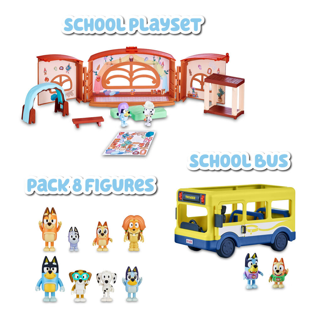 Bluey Pack med 8 Figurer
