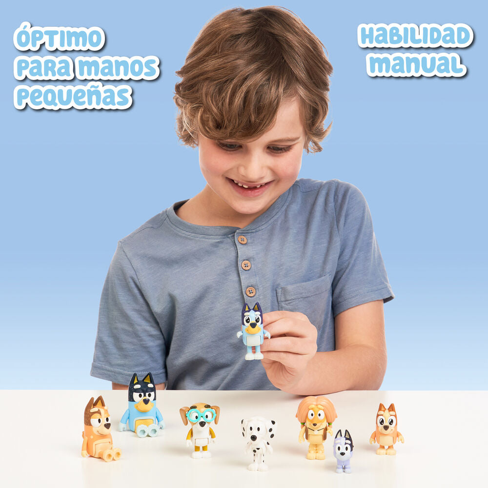 Bluey Pack med 8 Figurer