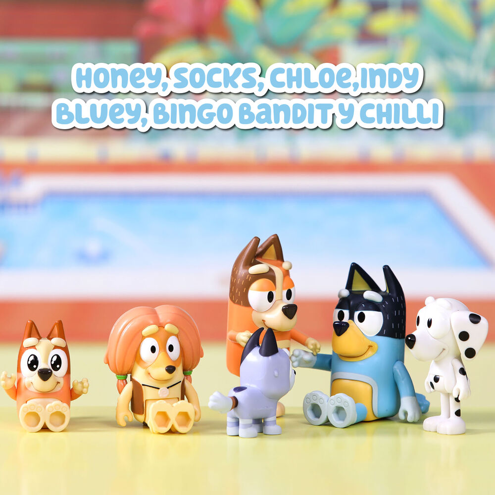 Bluey Pack med 8 Figurer