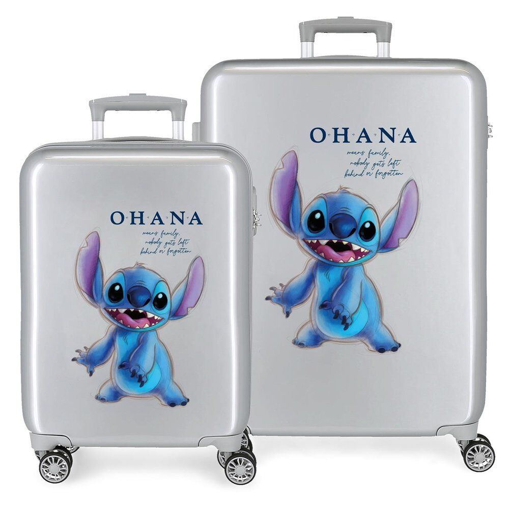 Disney Stitch ABS pack 2 Ryggsäck med Hjul suitcases