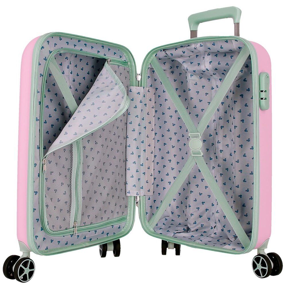 Disney Mickey Crazy Trip ABS Ryggsäck med Hjul suitcase 55cm