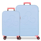 Disney Mickey Crazy Trip ABS pack 2 Ryggsäck med Hjul suitcases