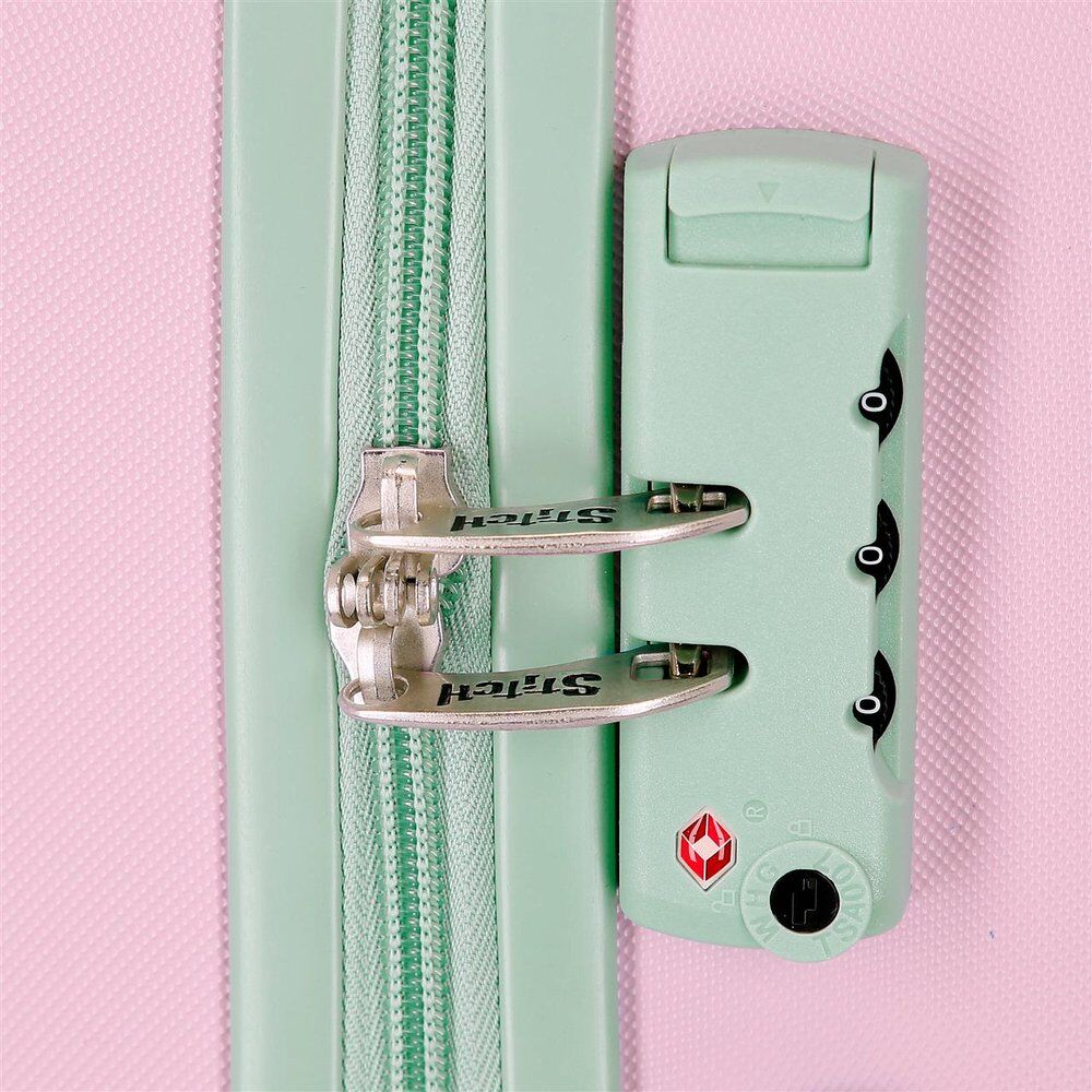 Disney Stitch Mauve ABS Ryggsäck med Hjul suitcase 60cm