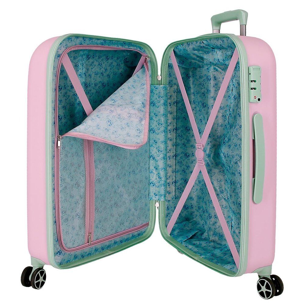 Disney Stitch Mauve ABS Ryggsäck med Hjul suitcase 60cm