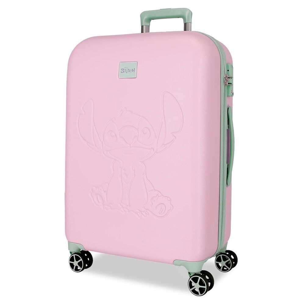 Disney Stitch Mauve ABS Ryggsäck med Hjul suitcase 60cm