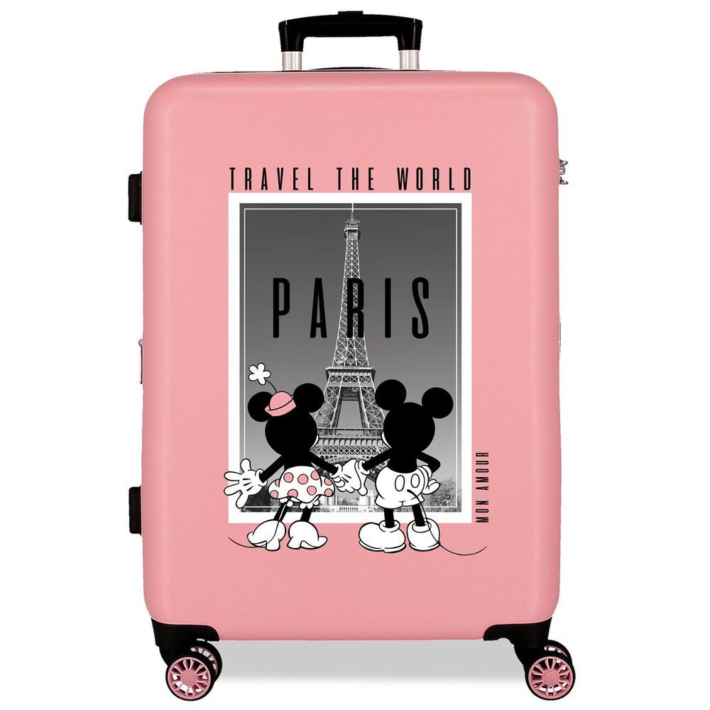 Disney Mickey & Minnie Paris ABS Ryggsäck med Hjul suitcase 68cm