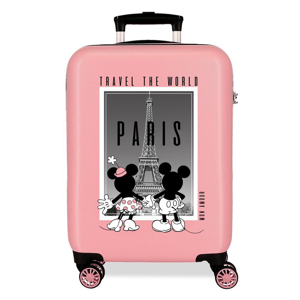 Disney Mickey & Minnie Paris ABS Ryggsäck med Hjul suitcase 55cm