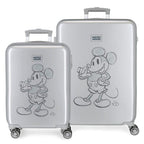 Disney Mickey ABS Pack 2 Ryggsäck med Hjul Resväskor