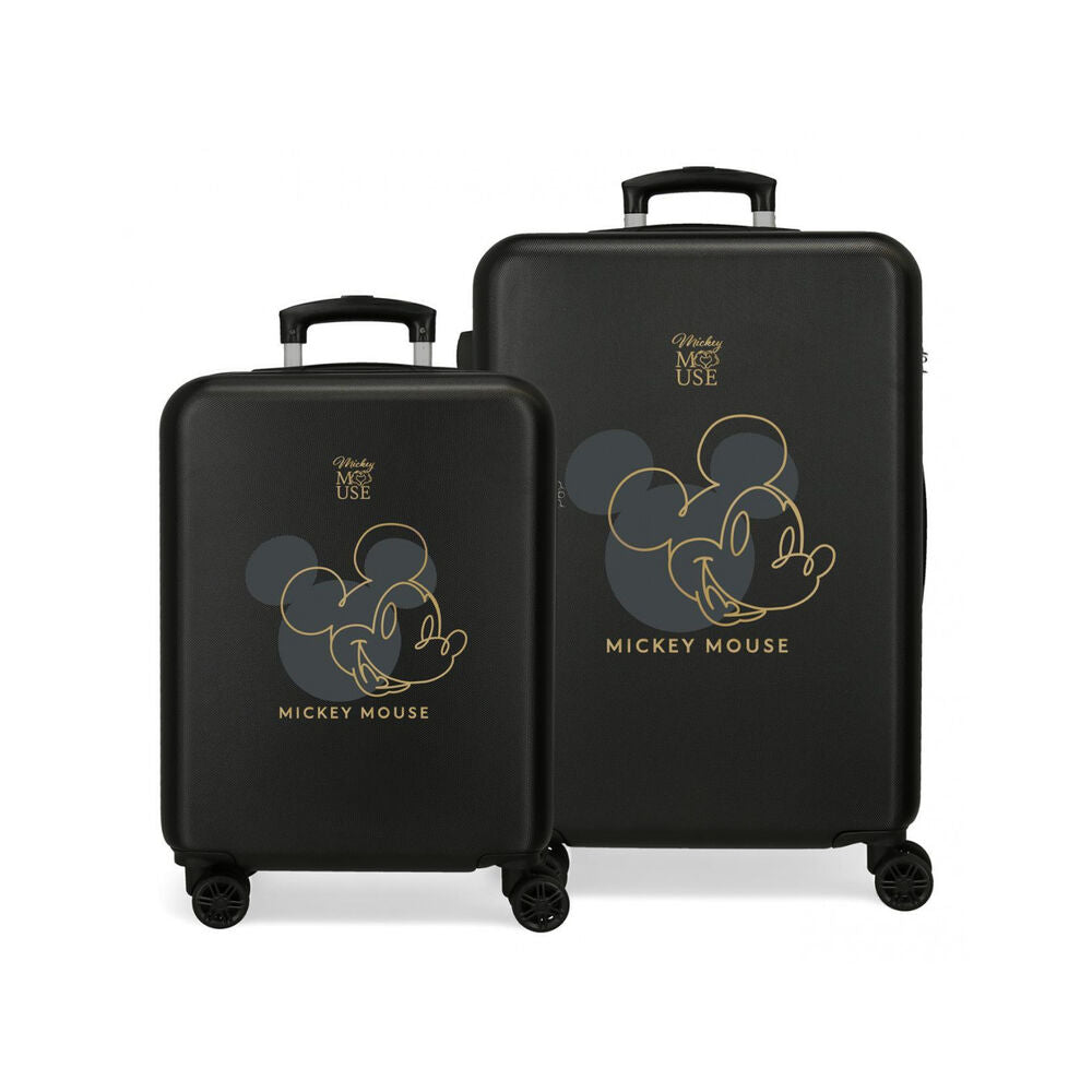 Disney Mickey Outline ABS pack 2 Ryggsäck med Hjul suitcases