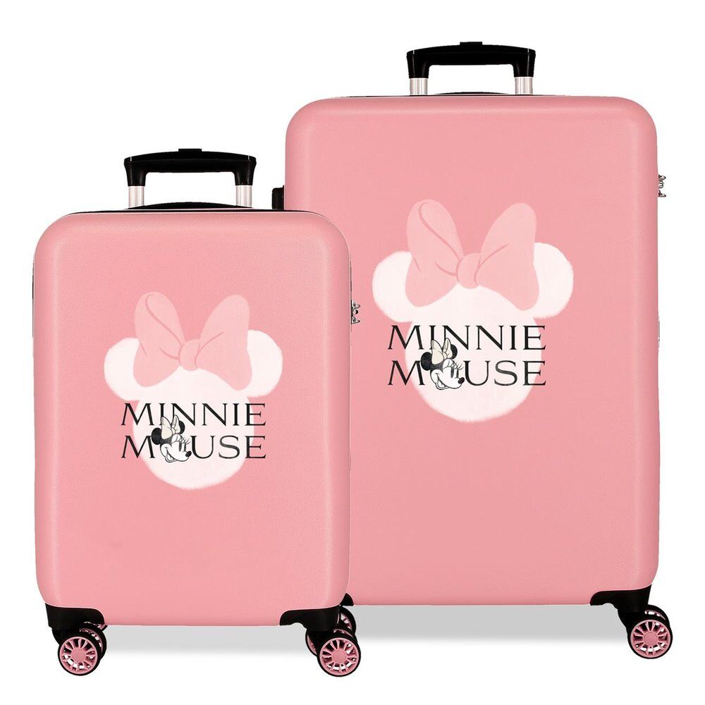 Disney Minnie Head Day ABS pack 2 Ryggsäck med Hjul suitcases