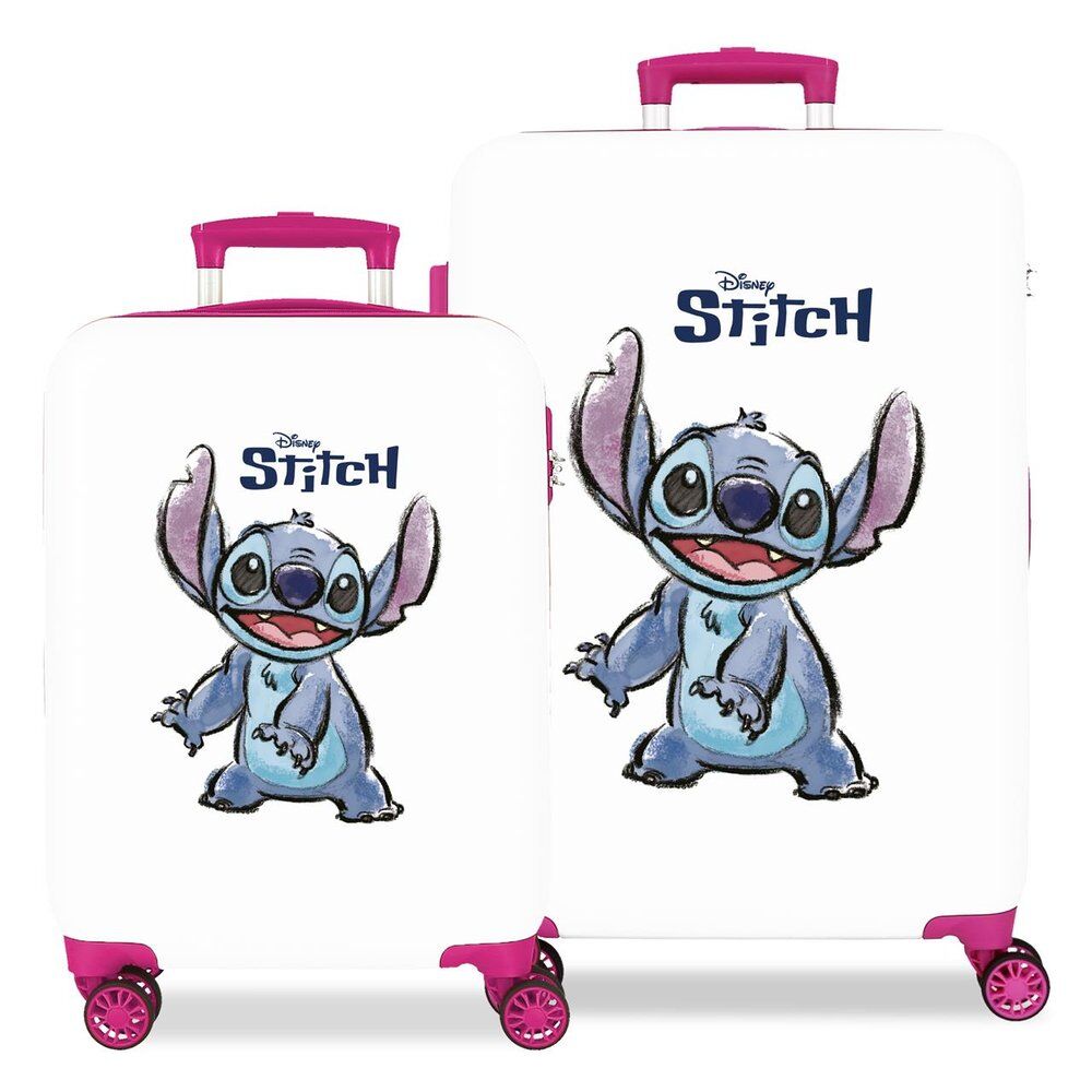 Disney Stitch Adorable ABS pack 2 Ryggsäck med Hjul Suitcases
