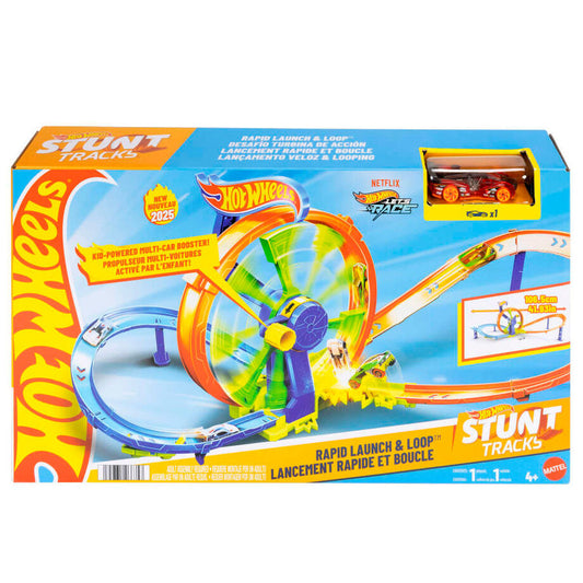 Hot Wheels Stunt Tracks Rapid Launch &#38; Loop