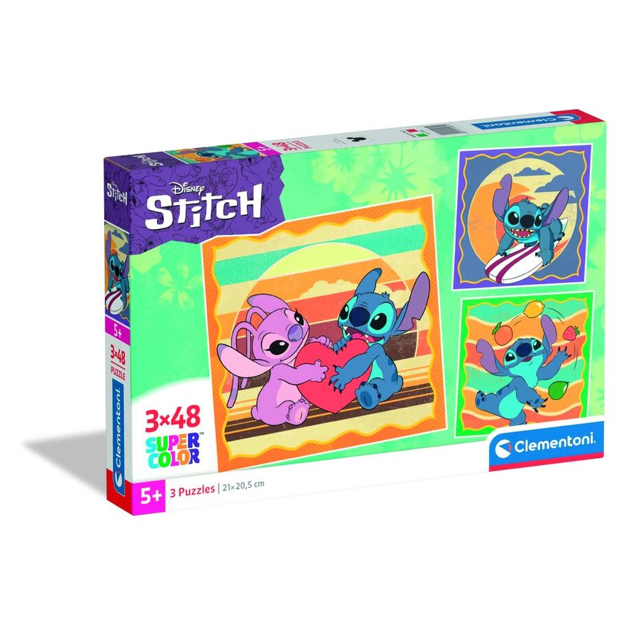 Disney Stitch Pussel 3x48 Bitar