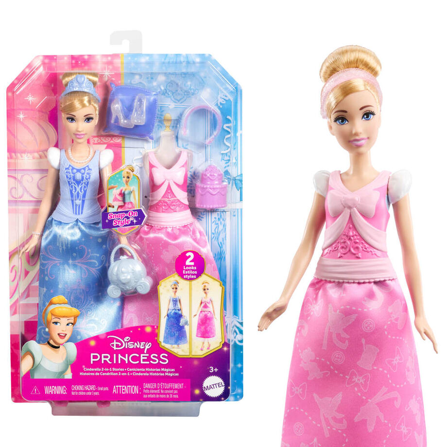 Disney Princess Cinderella 2 i 1 berättelser docka
