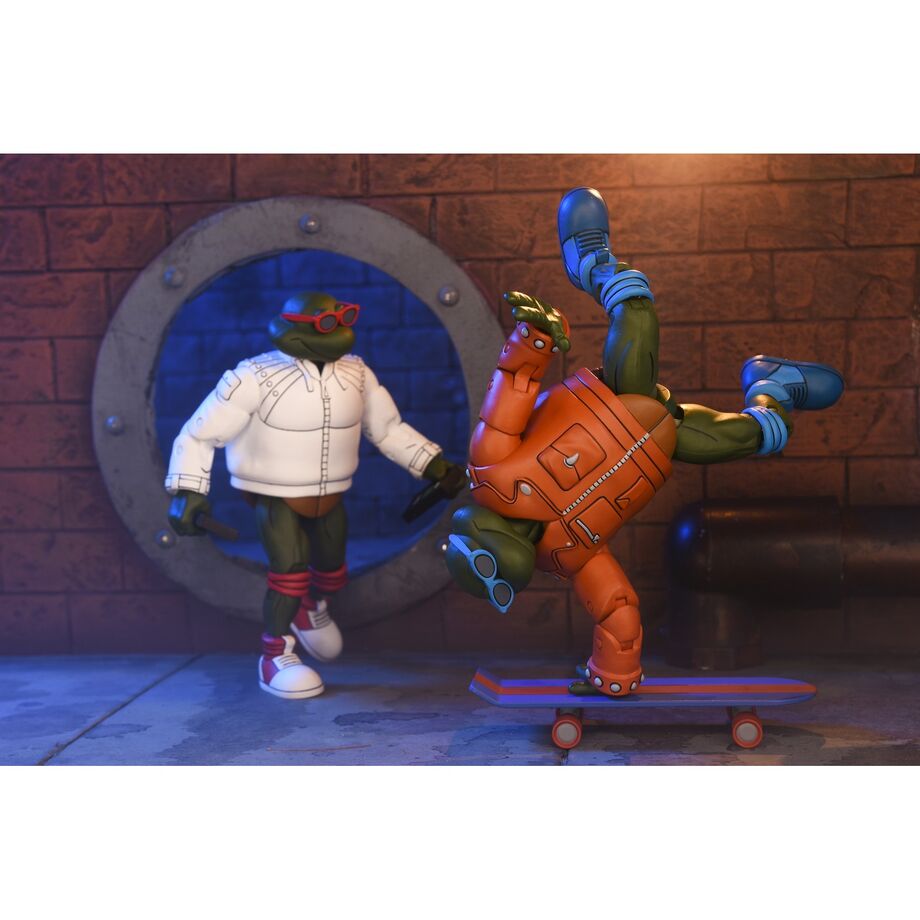 Ninja Turtles Teenage Mutant Punk Leonardo och Punk Raphael Set - 2 Figurer 18cm