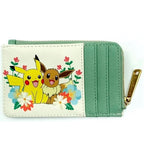 Loungefly Pikachu & Eevee Floral Kortfodral