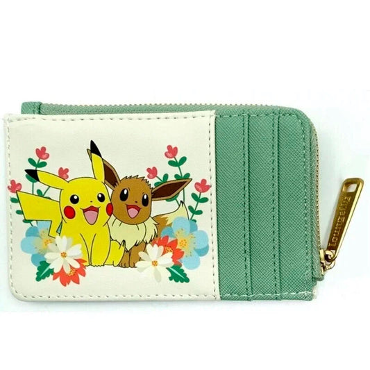 Loungefly Pikachu & Eevee Floral Kortfodral