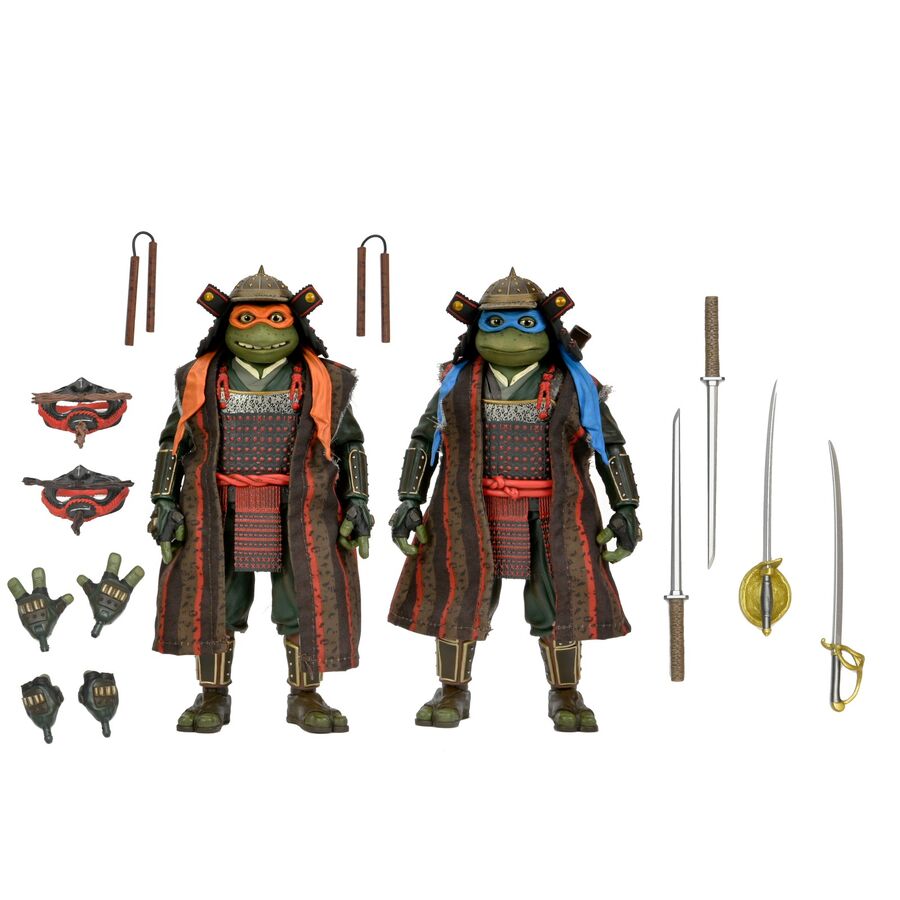 Ninja Turtles 3 Teenage Mutant Leonardo & Michelangelo pack 2 figurer 18 cm