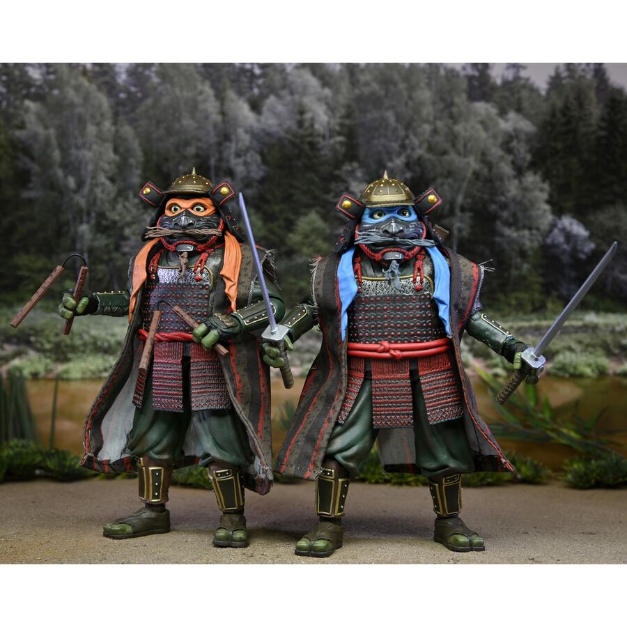 Ninja Turtles 3 Teenage Mutant Leonardo & Michelangelo pack 2 figurer 18 cm