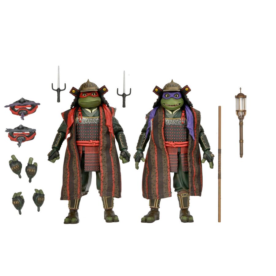 Ninja Turtles 3 Teenage Mutant Donatello & Raphael pack 2 figurer 18cm
