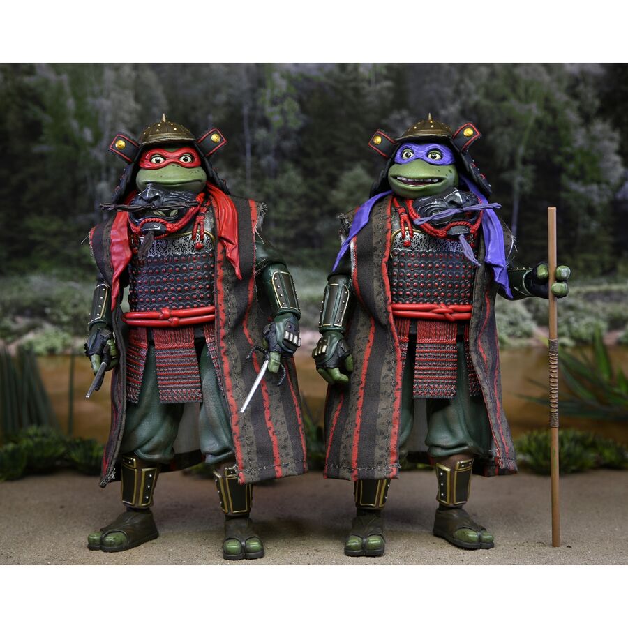 Ninja Turtles 3 Teenage Mutant Donatello & Raphael pack 2 figurer 18cm