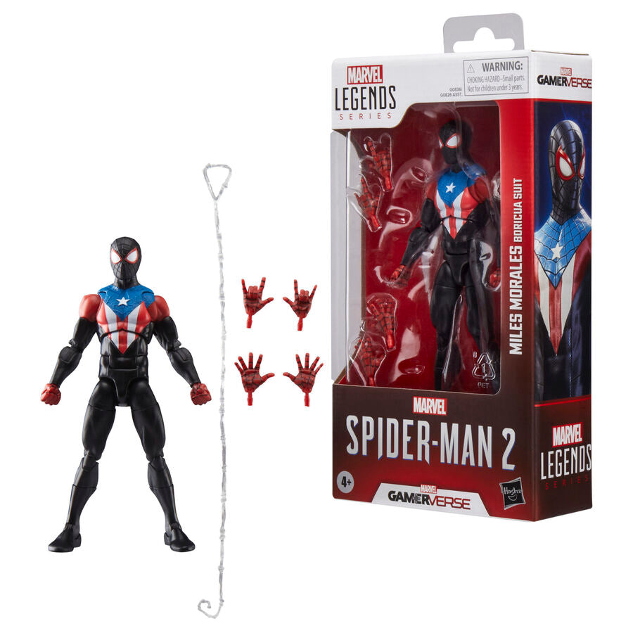 Marvel Legends Spider-Man 2 Miles Morales Boricua Suit Figur 15cm