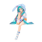 Hatsune Miku Miku Rabbit Ear Hood Pajama Noodle Stopper Figur 14cm