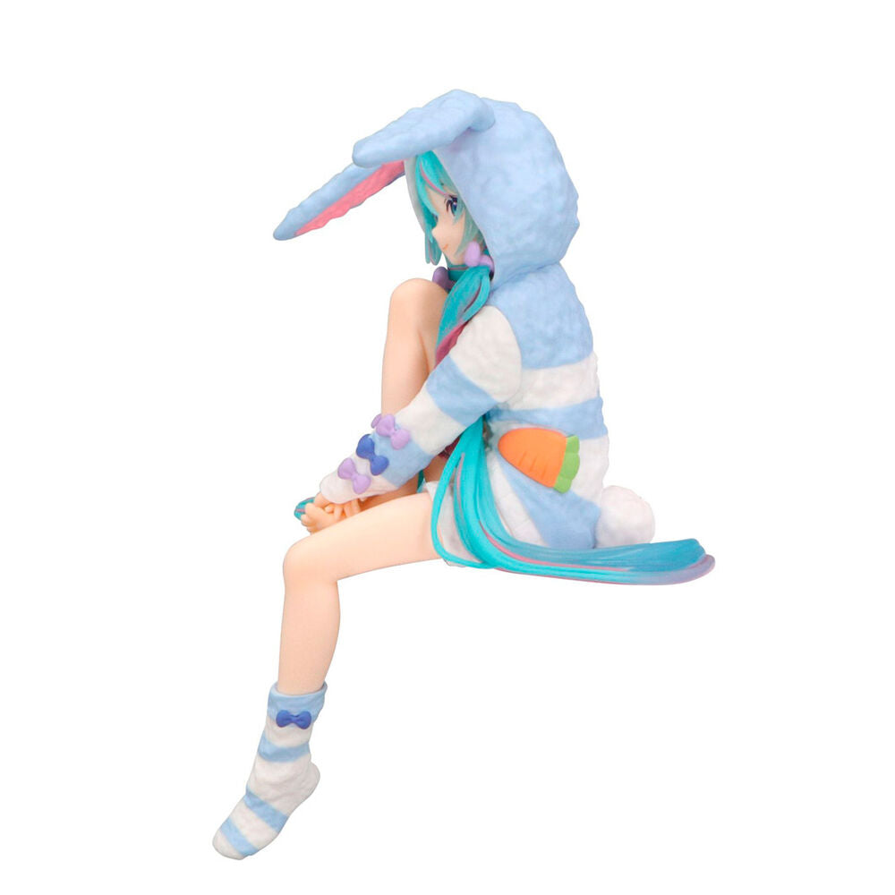 Hatsune Miku Miku Rabbit Ear Hood Pajama Noodle Stopper Figur 14cm