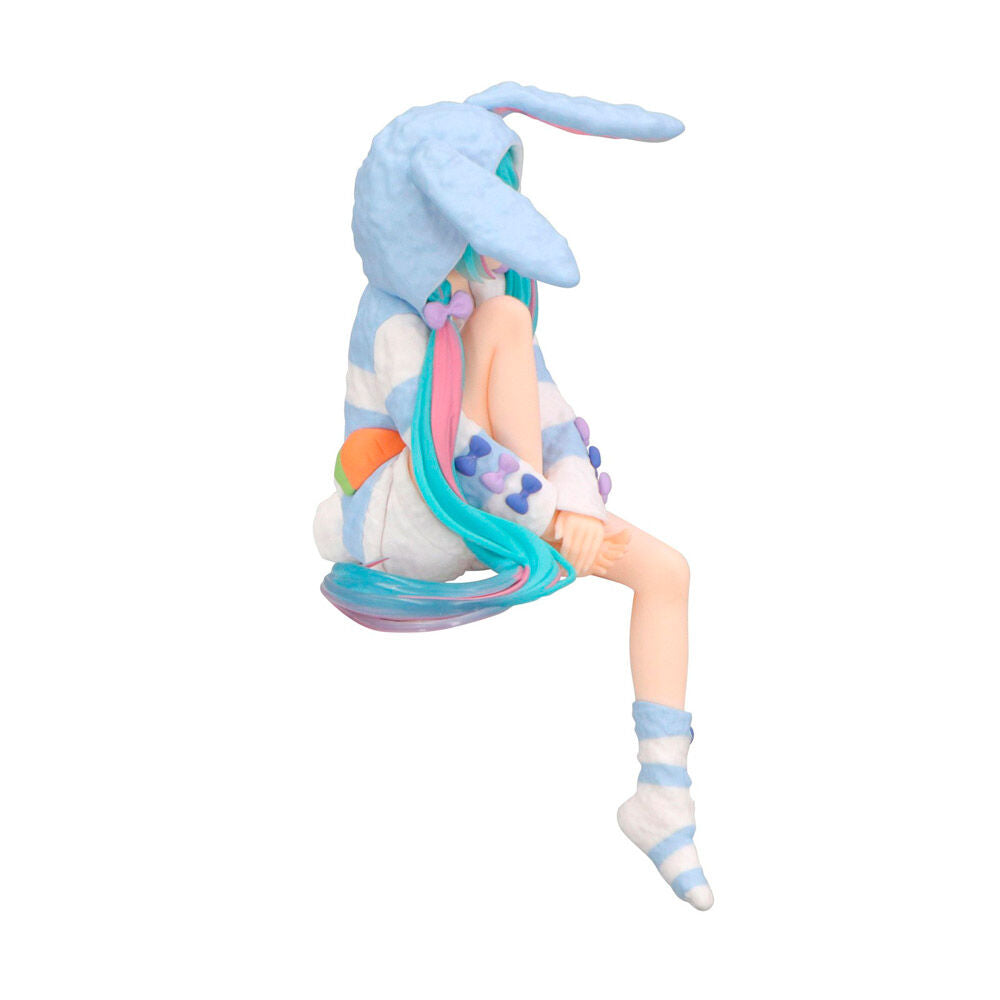 Hatsune Miku Miku Rabbit Ear Hood Pajama Noodle Stopper Figur 14cm