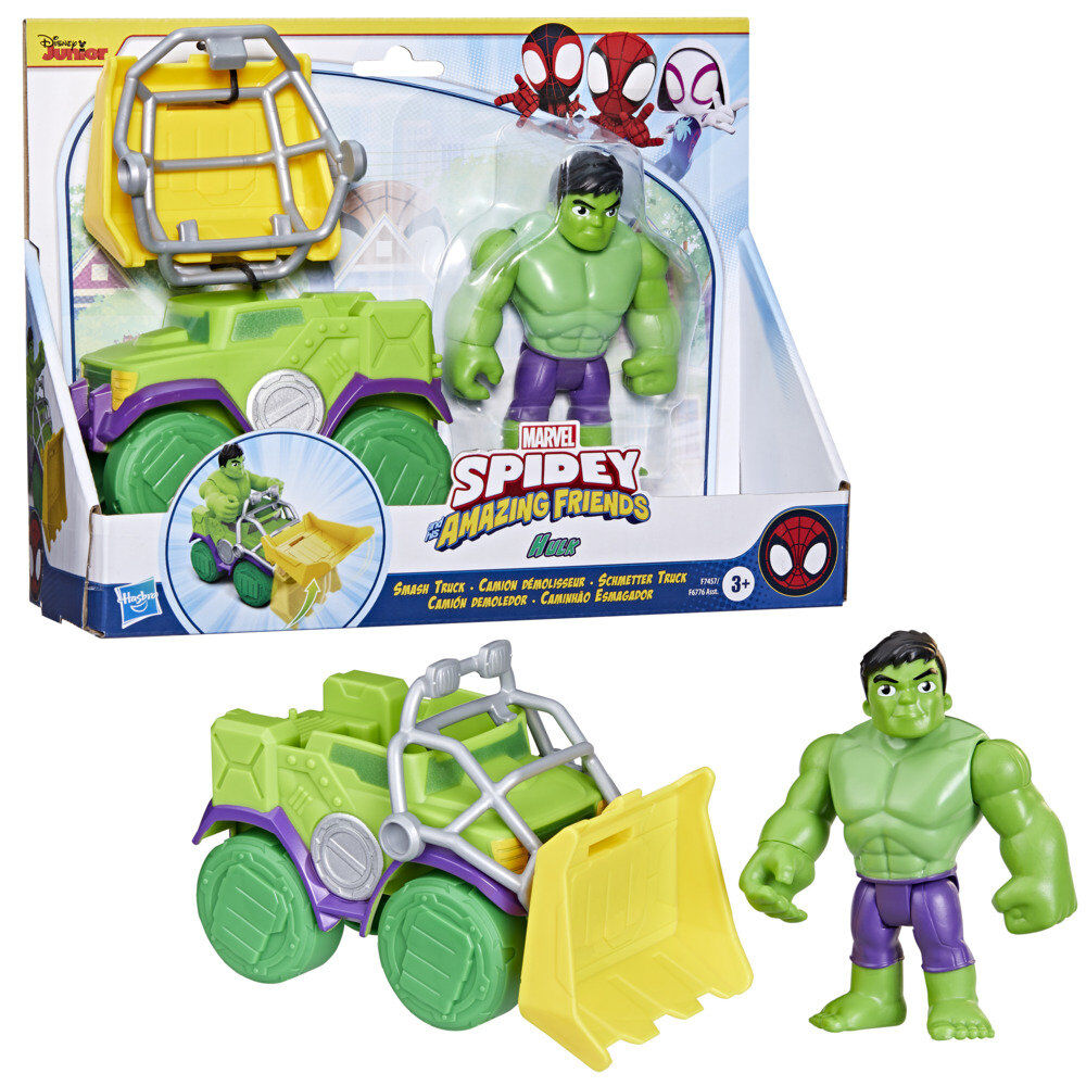 Marvel Spidey och Hans Fantastiska Vänner Set Wrecking Truck + Hulk Figur