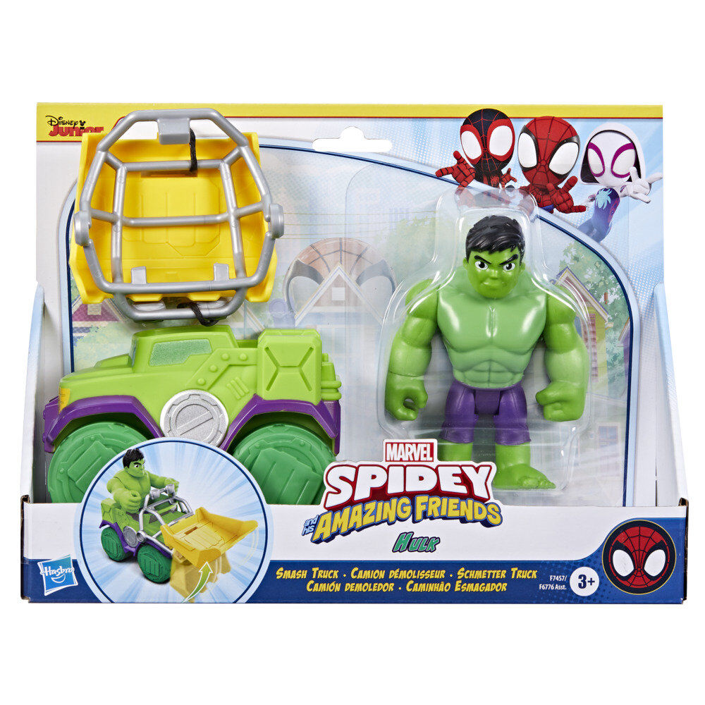 Marvel Spidey och Hans Fantastiska Vänner Set Wrecking Truck + Hulk Figur