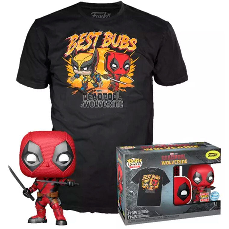 Set figure POP & Tee Marvel Deadpool & Wolverine Storlek S