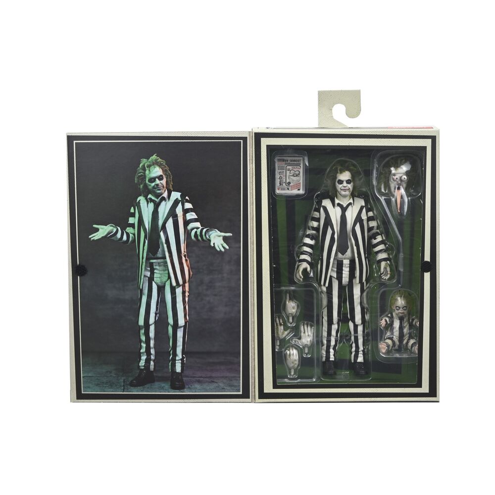 Beetlejuice - Beetlejuice Randig Kostym Ultimate Figur 18cm