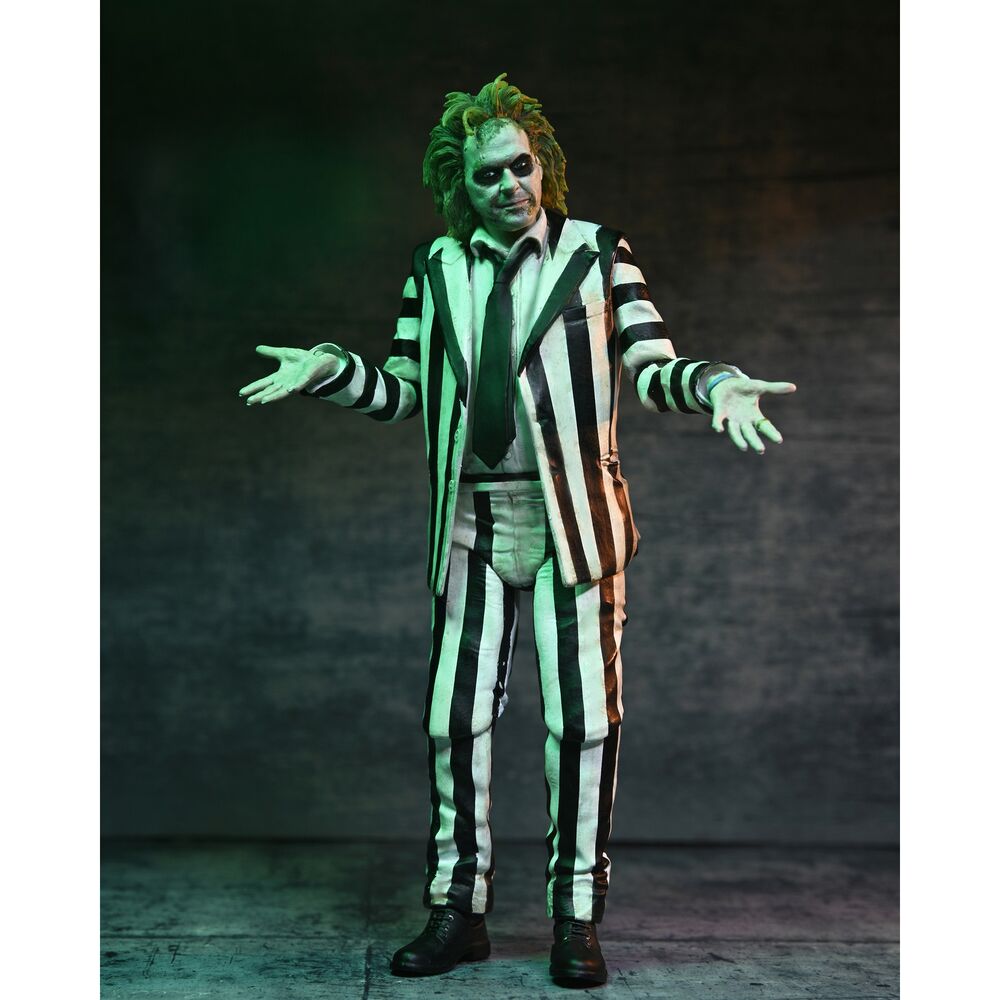 Beetlejuice - Beetlejuice Randig Kostym Ultimate Figur 18cm