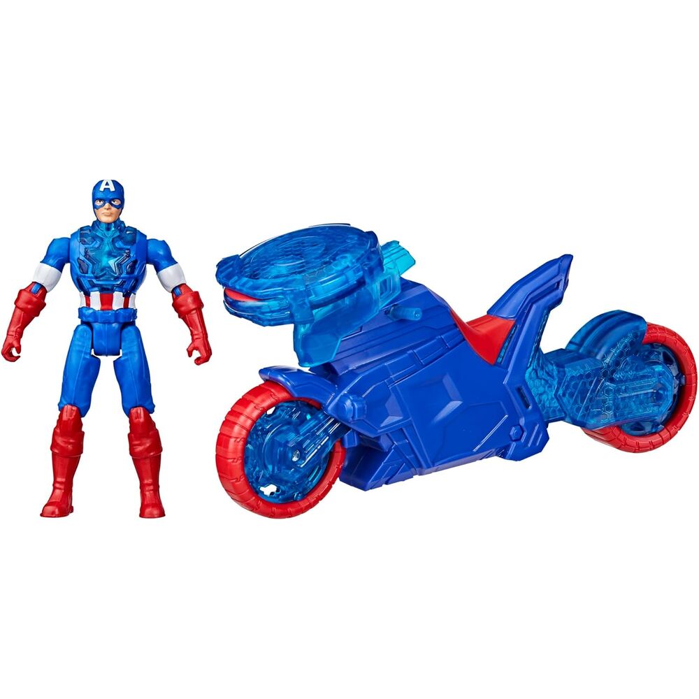 Marvel Avengers Motorbike Shield Thrower med Captain America Figur