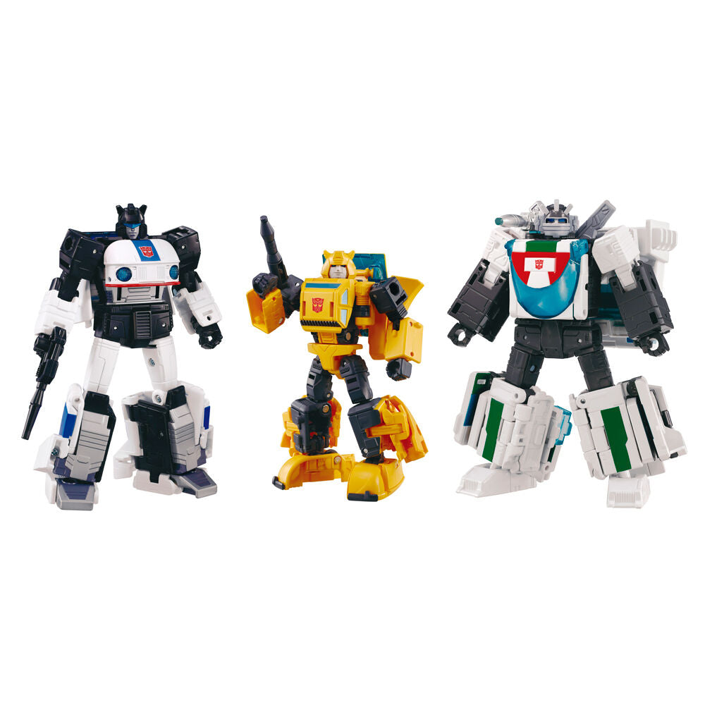 Transformers Dramatic Capture Cybertron Chase Set med 3 figurer