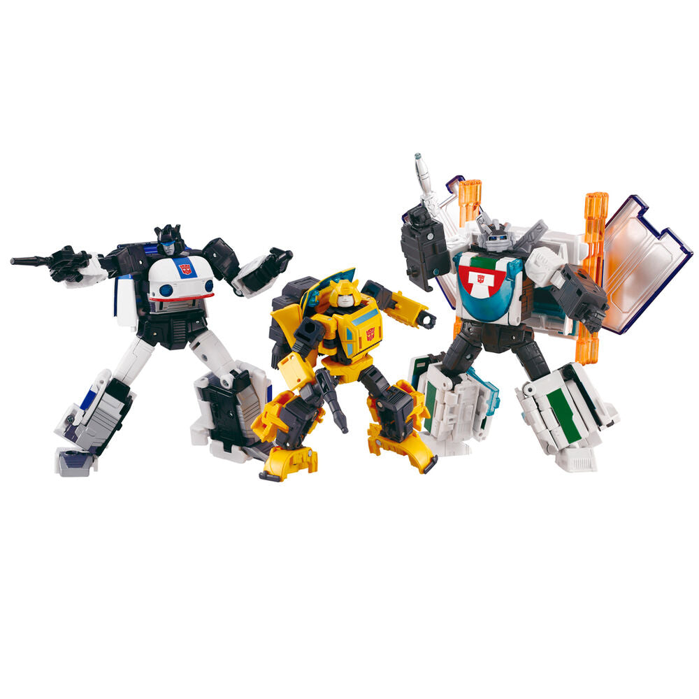 Transformers Dramatic Capture Cybertron Chase Set med 3 figurer