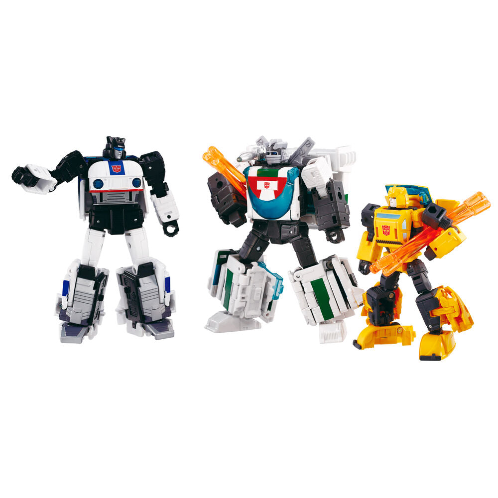 Transformers Dramatic Capture Cybertron Chase Set med 3 figurer