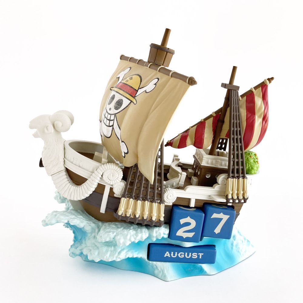 One Piece Going Merry 3D Perpetual Calendar - Kvalitetskalender i Resin