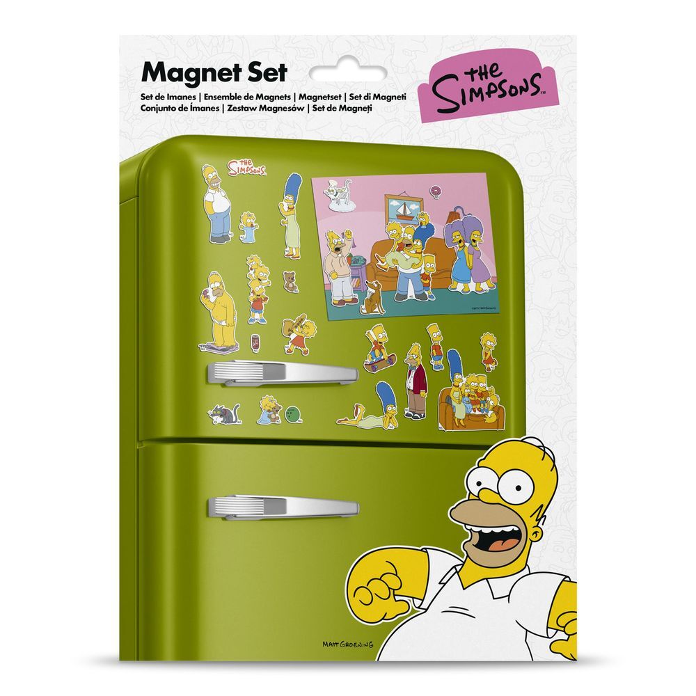 Die-cut magnetset med The Simpsons