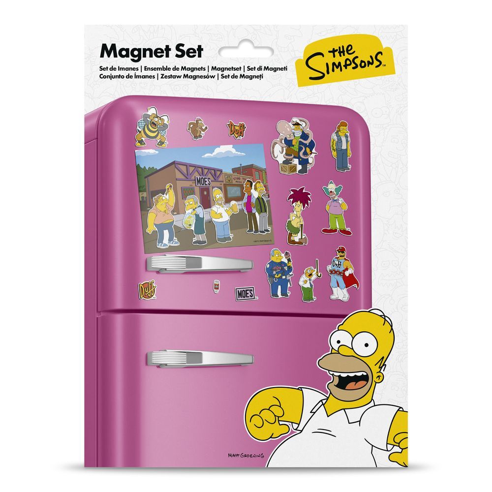 The Simpsons Moe's Tavern Die-cut Magnet Set