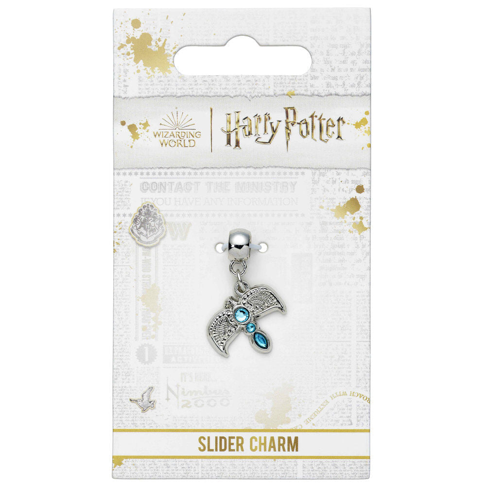 Harry Potter Diadem Charm Pendant - Silver Plated med Blå Kristall