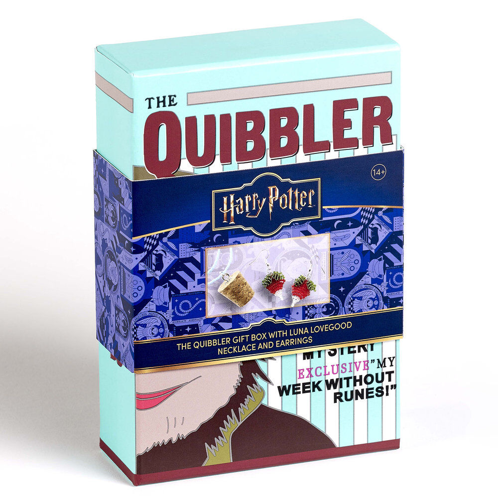 Harry Potter Luna Lovegood Quibbler örhängen + halsband