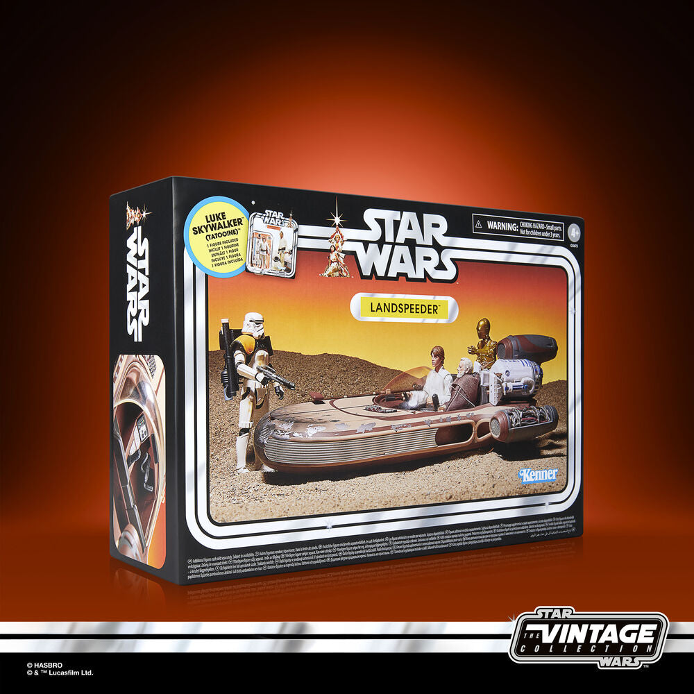Star Wars Landspeeder + Luke Skywalker Figur
