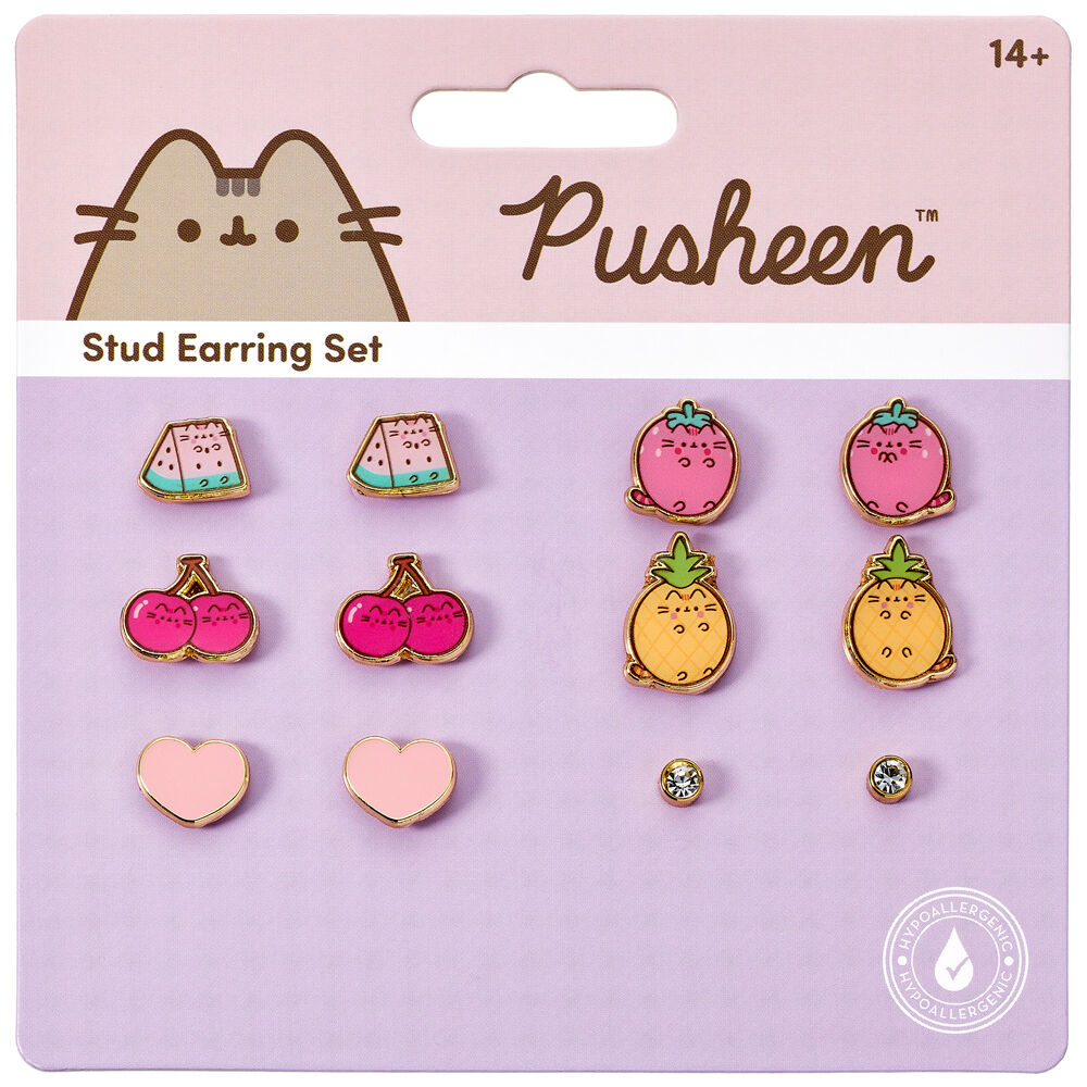 Pusheen Set med 6 Par Örhängen